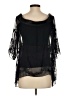 Bailey 44 100% Silk Black 3/4 Sleeve Silk Top Size S - photo 2