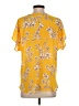 West Kei 100% Polyester Yellow Short Sleeve Blouse Size S - photo 2