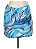 Mare Blu Print Blue Silk Skirt Size L - photo 1