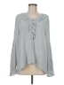 Sundance 100% Viscose Gray Long Sleeve Blouse Size M - photo 1