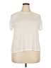 Athleta 100% Polyester Ivory Short Sleeve T-Shirt Size 2X - photo 1