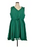 Torrid 100% Polyester Solid Green Casual Dress Size 2X Plus (2) - photo 1