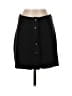Aqua Solid Black Casual Skirt Size S - photo 1