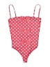 Caroline Constas Polka Dots Pink One Piece Swimsuit Size S - photo 1