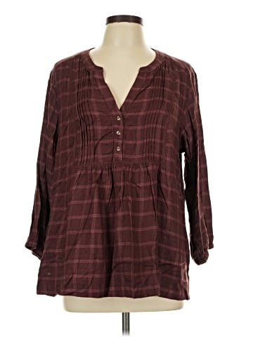 Wrangler Jeans Co 3/4 Sleeve Blouse (view 1)
