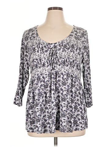 One World 3/4 Sleeve Blouse (view 1)