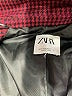 Zara Houndstooth Burgundy Blazer Size XS - photo 6