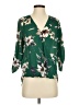 West Kei 100% Polyester Floral Green 3/4 Sleeve Blouse Size S - photo 1