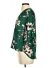West Kei 100% Polyester Floral Green 3/4 Sleeve Blouse Size S - photo 5
