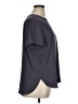 Ann Taylor LOFT 100% Polyester Gray Short Sleeve Top Size XL - photo 4
