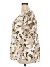 Ann Taylor LOFT 100% Polyester Floral Ivory Short Sleeve Blouse Size 20 - photo 5