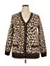 Tory Burch Animal Print Brown Cardigan Size XXL - photo 1