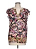 Molly Bracken 100% Polyester Pink Short Sleeve Blouse Size L - photo 1