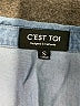 C'est Toi 100% Tencel Blue Long Sleeve Button-Down Shirt Size S - photo 7
