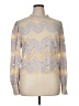 Left Coast by Dolan Chevron-herringbone Silver Long Sleeve Turtleneck Size XL - photo 1