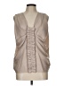 Gianetta 100% Polyester Tan Sleeveless Blouse Size L - photo 1