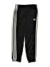 Adidas 100% Polyester Black Track Pants Size 7 - photo 1