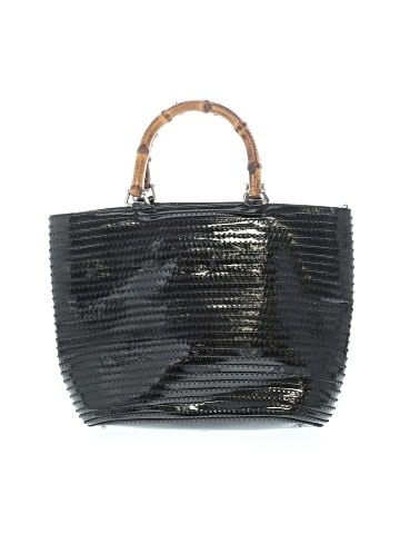Gucci Vintage Patent Leather Bamboo Top Handle Bag (view 1)