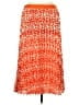 Future Collective 100% Polyester Print Orange Casual Skirt Size 12 - photo 1