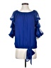 CeCe 100% Polyester Blue 3/4 Sleeve Blouse Size S - photo 1