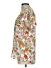 DR2 Floral Orange Short Sleeve Blouse Size L - photo 5