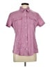 Magellan's Houndstooth Pink Short Sleeve Button-Down Shirt Size L - photo 1