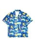 Assorted Brands Print Blue Short Sleeve Button-Down Shirt Size 10 - photo 1