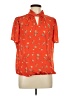 Sara Michelle Orange Short Sleeve Blouse Size L - photo 1