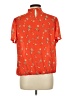 Sara Michelle Orange Short Sleeve Blouse Size L - photo 2
