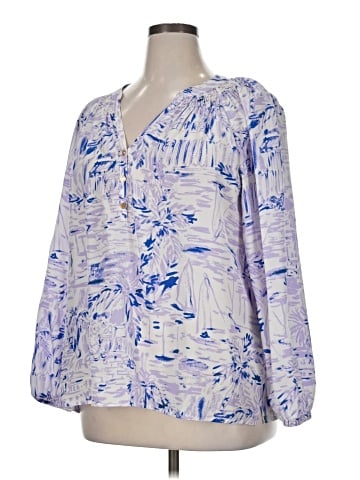 Lilly Pulitzer 3/4 Sleeve Silk Top (view 2)
