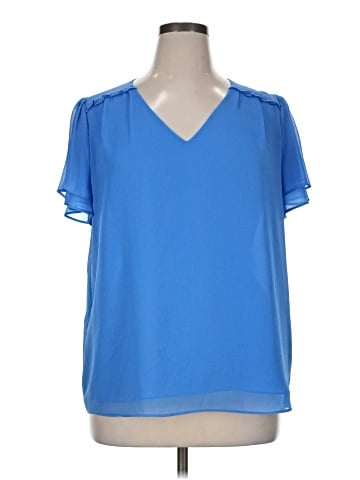 Roz & Ali Short Sleeve Blouse (view 1)