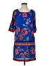 Rabbit Rabbit Rabbit Designs Print Blue Casual Dress Size 4 - photo 1
