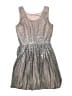 H&M 100% Polyester Metallic Silver Dress Size 14 - photo 2