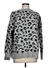 Zoe 100% Acrylic Animal Print Silver Pullover Sweater Size L - photo 1