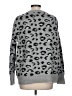 Zoe 100% Acrylic Animal Print Silver Pullover Sweater Size L - photo 2