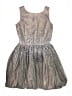 H&M 100% Polyester Metallic Silver Dress Size 14 - photo 1