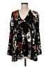 Free People 100% Rayon Black Long Sleeve Blouse Size M - photo 1