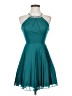 Teeze Me 100% Polyester Teal Cocktail Dress Size 1/2 - photo 1