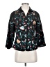 Silk Land 100% Silk Print Black Jacket Size S - photo 1