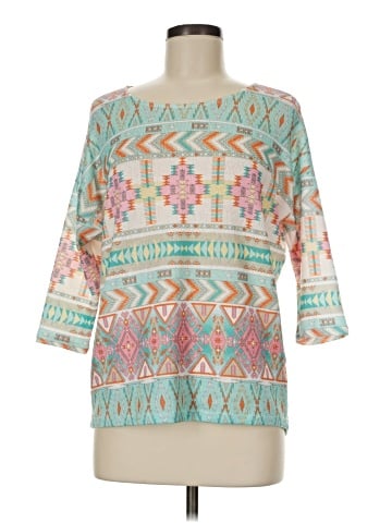 Akemi + Kin 3/4 Sleeve Blouse (view 1)