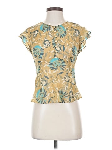 St. John Short Sleeve Silk Top (view 1)
