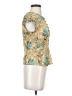 St. John Gold Short Sleeve Silk Top Size P (petite) - photo 4