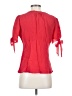 Sunny Leigh 100% Silk Red Short Sleeve Silk Top Size S - photo 2