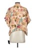 Lulus Floral Tan Short Sleeve Blouse Size S - photo 2
