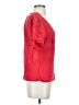 Sunny Leigh 100% Silk Red Short Sleeve Silk Top Size S - photo 4