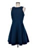 Cinq à Sept Solid Blue Cocktail Dress Size 8 - photo 1