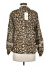 Cleobella Animal Print Brown Long Sleeve Blouse Size M - photo 2