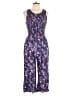 Maison Jules 100% Rayon Graphic Purple Jumpsuit Size L - photo 1