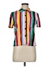 Ivory Rose Color Block Green Short Sleeve Blouse Size M - photo 1