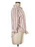 Vixbe 100% Rayon Stripes Pink 3/4 Sleeve Button-Down Shirt Size M - photo 4
